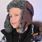 Распродажа!!!Шапка ушанка.Зима з світоотражаючими полосками