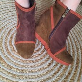 Утепленные ботинки сникерсы под замш Marco Tozzi 40р