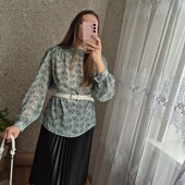 Прекрасна м'ятна блуза, об'ємні рукавчики, краса ❤️