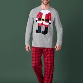 Піжама чоловікам трикотажна з новорічним принтом XL 56/58