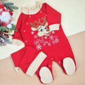 Комбінезон ясельний Новорічний футер 62-86р