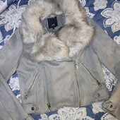 River island, uk10 косуха зі штучної замші