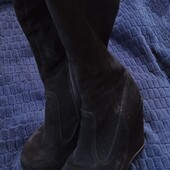 Сапоги натуральная замша до колен