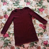 В'язка! Сукня-туніка в кольорі бордо, розмір 46/48