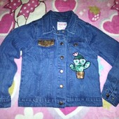 Джинсовая куртка 146 сост новой