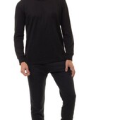 Комплект чоловічої термобілизни з начосом Indena чорний 2XL 201005