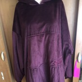 Меховушка довга, плюшева, худи, Comfy. 3-5xl. слип, пижама, плед колір