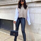 Легінси❤️екошкіра.темносині