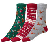 3 пари. Жіночі новорічні шкарпетки Esmara. Розмір на вибір.