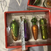 Новорічні прикраси скляні livarno «овочі»