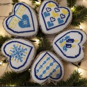 Набір на вибір! Новорічний декор/іграшки з вишивкою