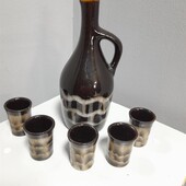 Керамический набор графин + 5 рюмочек
