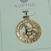 Бесподобный кулон знак зодиака Козерог. Позолота 585 пробы 18К.