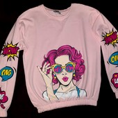 Комплект шорьи з високою посадкою та реглан на зріст 140-152