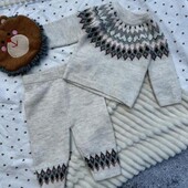 Теплий вязаний костюм Tu 3-6міс 68см