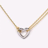 Ланцюжок, підвіска серце, кольє, медсталь
