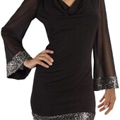 У новому стані гламурна чорна міні-сукня ,розмір М.