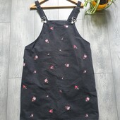 Джинсовый сарафан с вышивкой