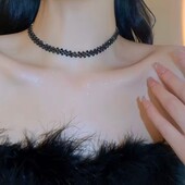 Чёрный чокер колье