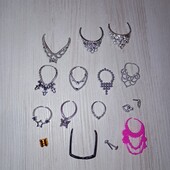 Прикраси для барбі. 2шт на вибір. кольє, корона, сережки, окуляри, браслет