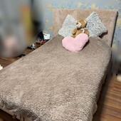 Бежевый тёплый плед 160'200