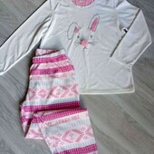 Primark + Love to lounge брендовая теплая флисовая пижама размер М L евро 42/44