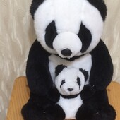 Мягкая игрушка панда с детенышем"