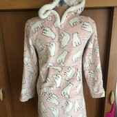 Меховушка, плюшева туника, худи, довга, 12-13 р 152-158 см, Peacocks. в ідеалі