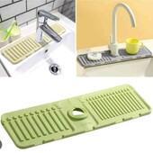 Силіконовий килимок підставка на кран для раковини і змішувача 37 x 10 см.