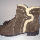 Розпродаж!Зимові черевики з натуральної замші на набивному хутрі 39р.