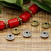 Намистини, роздільники античний стиль 10 шт, золотисті