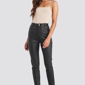 Кожаные брюки лосины на флисе