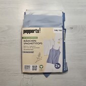 Пеппертс! Трикотажна майка на тонких бретелях для дівчинки 146/152, в лоті 2 шт! Лот 6