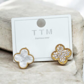 Сережки двухсторонні медсплав клевер конюшина