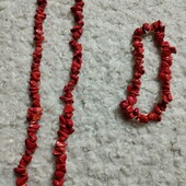 Набір із натурального каменю буси і браслет