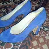 Сині туфлі на каблучку р.39-40 Stiletto