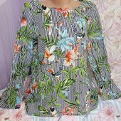 Шикарна Блуза натуральна. Нова.сток обг 100