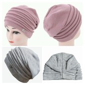 Красивая теплая шапочка на флисе с защипом