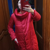 Червоне пальто демісезон