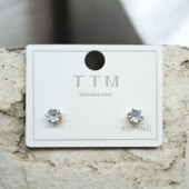 Сережки Stainless Steel нержавіюча сталь 4мм