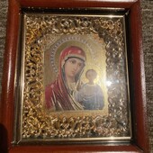 Ікона Богородиця Казанська! потребує ремонту! Опис!