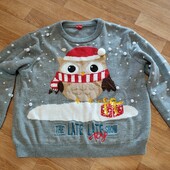 Кофта светр з новорічним принтом можна на фотосесію
