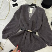 Кофта -кардиган оверсайз альпака пух норки