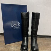Шкіряні чорні чоботи Lab Milano, 37 розмір