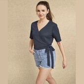 ♕ Елегантна жіноча блуза з запахом Esmara розмір наш 50-52(L 44-46 євро)