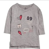 Комбінована футболка- реглан від Pepperts розмір 134-140