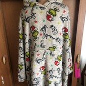 Меховушка довга, плюшева туника, кофта, худи, 2XL. the grinch , слип, пижама