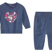 Дитячий комплект світшот та штани для дівчинки lupilu 74/80 см (6-12 міс)