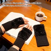 Підліткові рукавиці без пальців чорного кольору