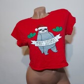 Футболка топ новорічний принт